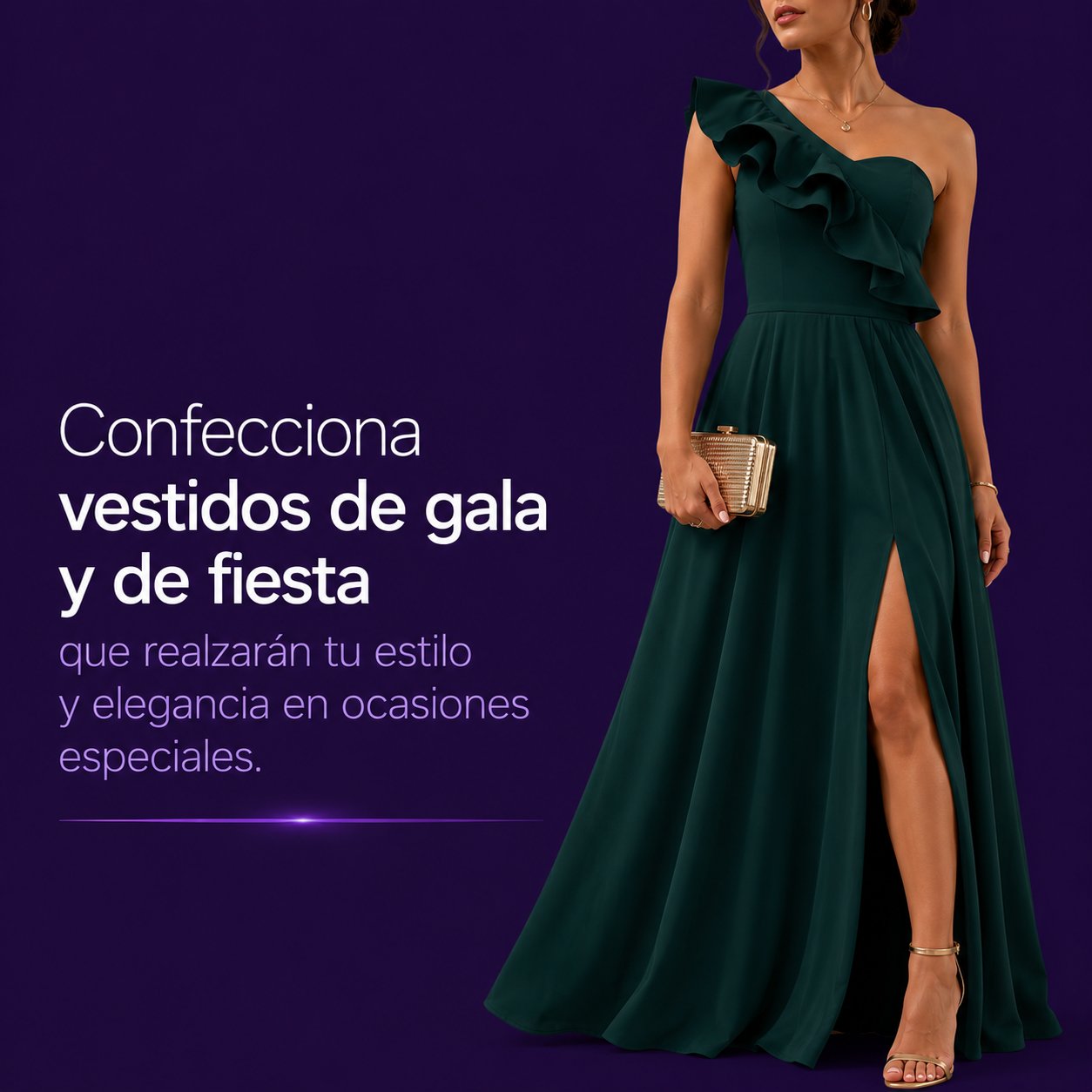 Confecciona vestidos de gala y de fiesta